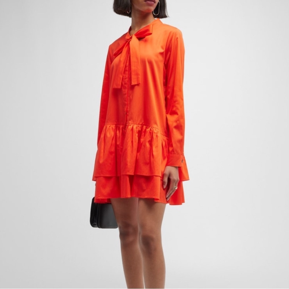 Harshman
Red Laverne Ruffle-Tiered Tie-Front Dress